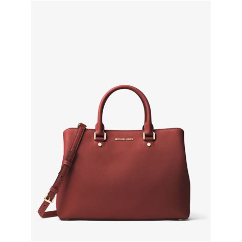 michael kors savannah satchel red|michael kors red satchels.